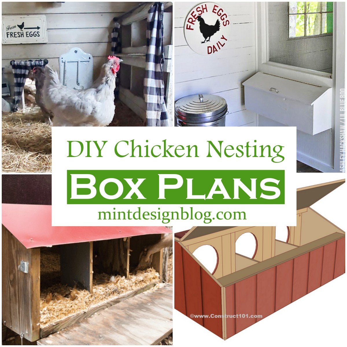 13 Easy DIY Chicken Nesting Box Plans To Build Today - Mint Design Blog