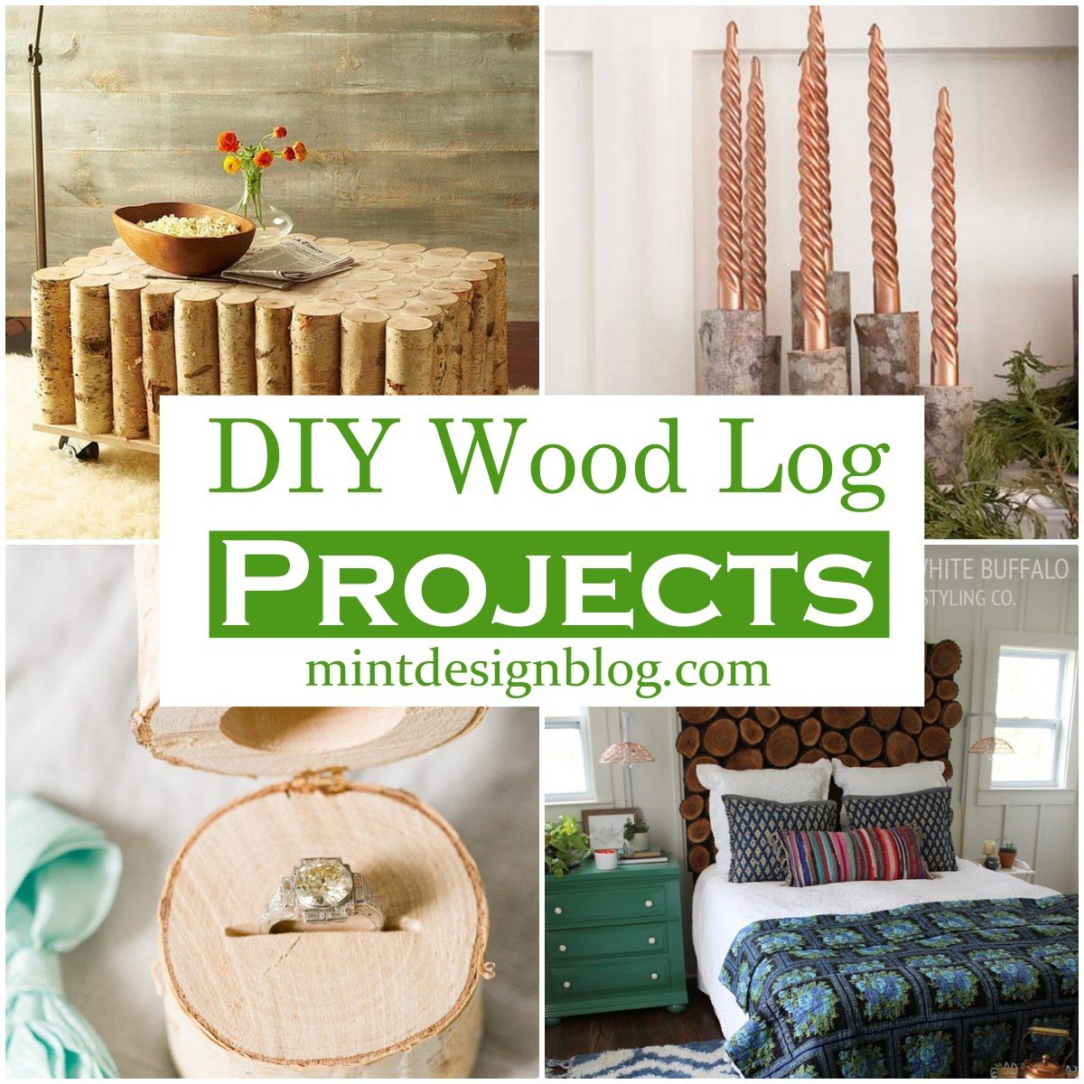 15 DIY Wood Log Projects - Mint Design Blog