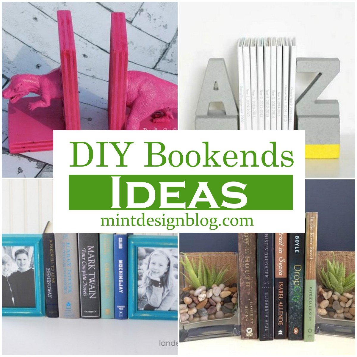 33 DIY Bookends Ideas For Inspiration In 2022 Mint Design Blog   DIY Bookends Ideas 