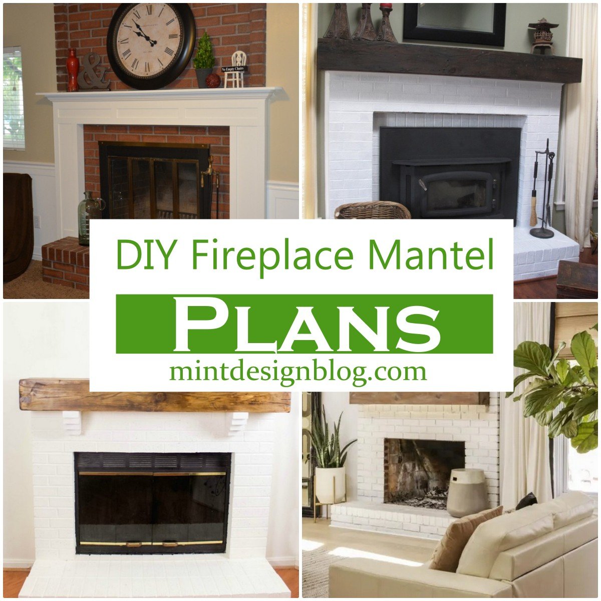 23 DIY Fireplace Mantel Plans You Can Make Today - Mint Design Blog