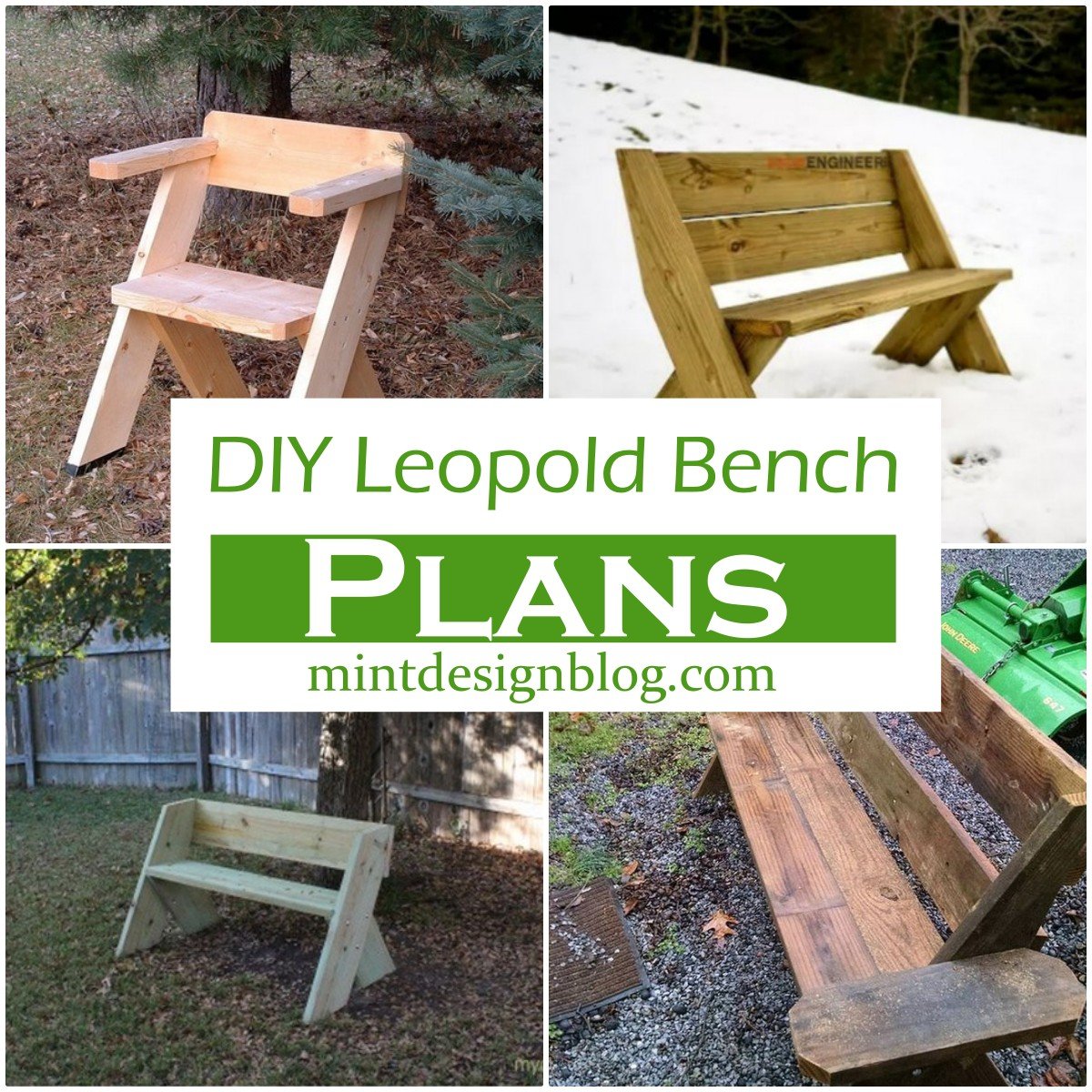 11 Free DIY Leopold Bench Plans For Outdoor Seating - Mint Design Blog