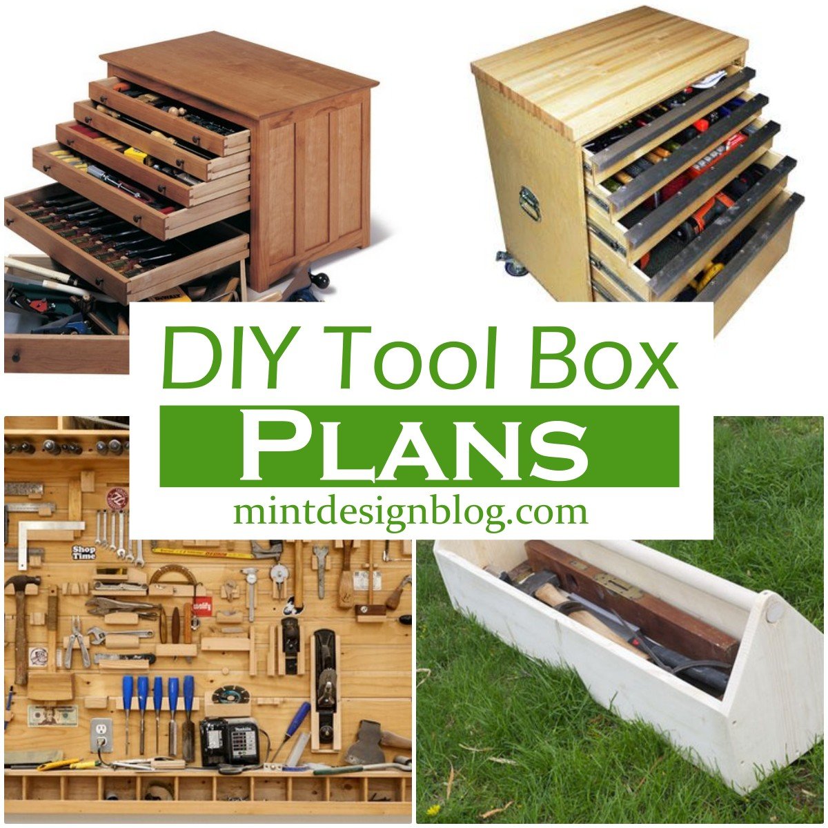 18 Free DIY Tool Box Plans For Wood Workers - Mint Design Blog