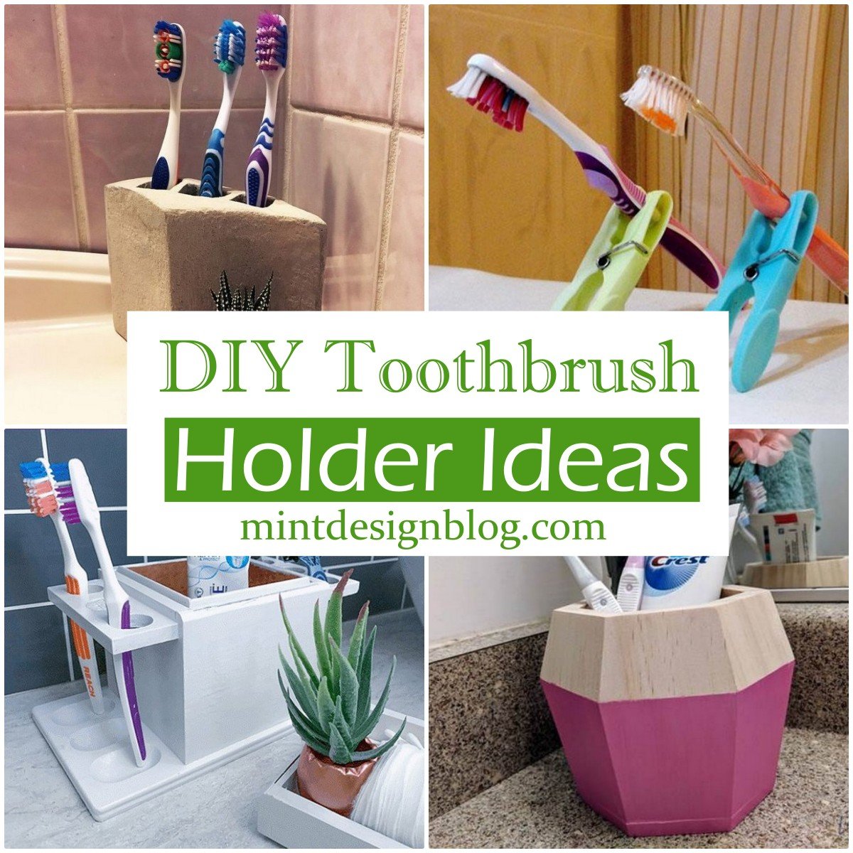 22 DIY Toothbrush Holder Ideas To Organize Your Essentials In Bathroom ...