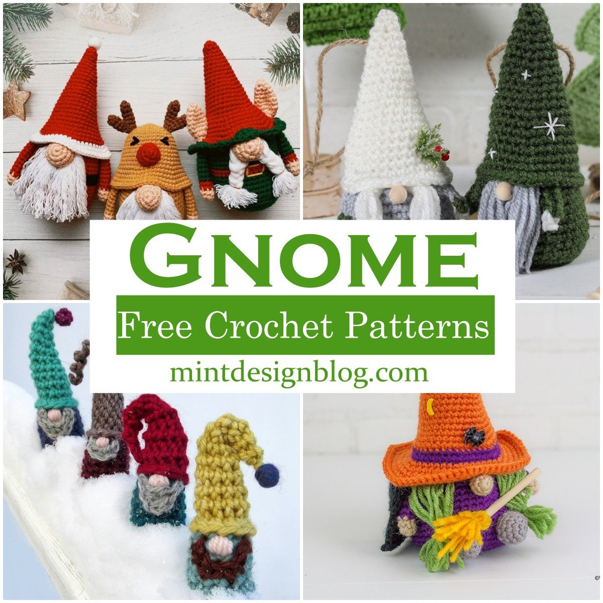 20 Free Crochet Gnome Patterns - How Do You Crochet a Gnome - Mint