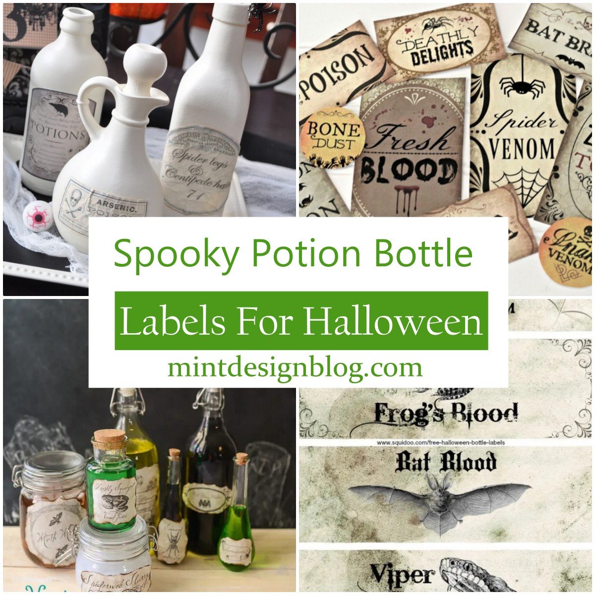 10 Spooky Potion Bottle Labels For Halloween - Mint Design Blog