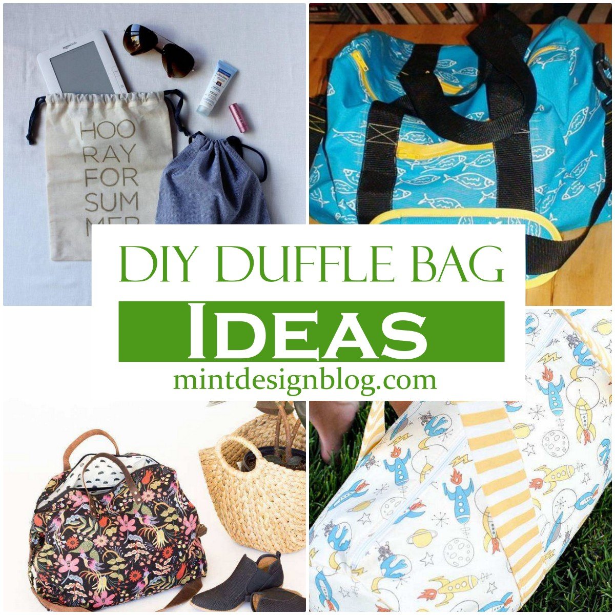 24 DIY Duffle Bag Ideas - Mint Design Blog