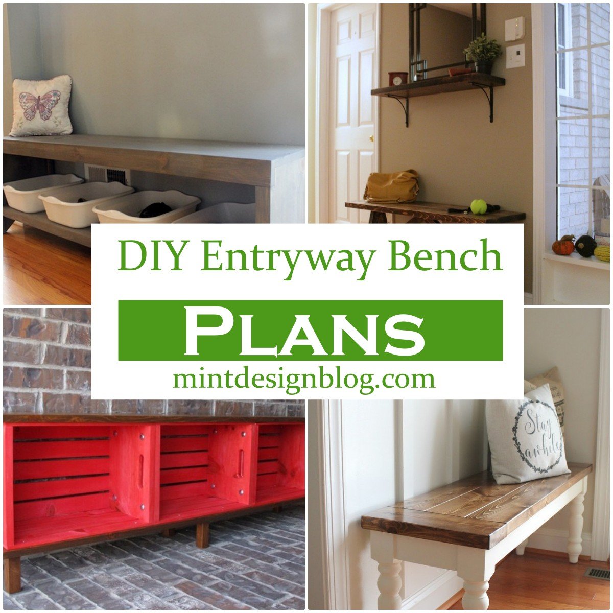 15 DIY Entryway Bench Plans You Can Make Easily Mint Design Blog   DIY Entryway Bench Plans 