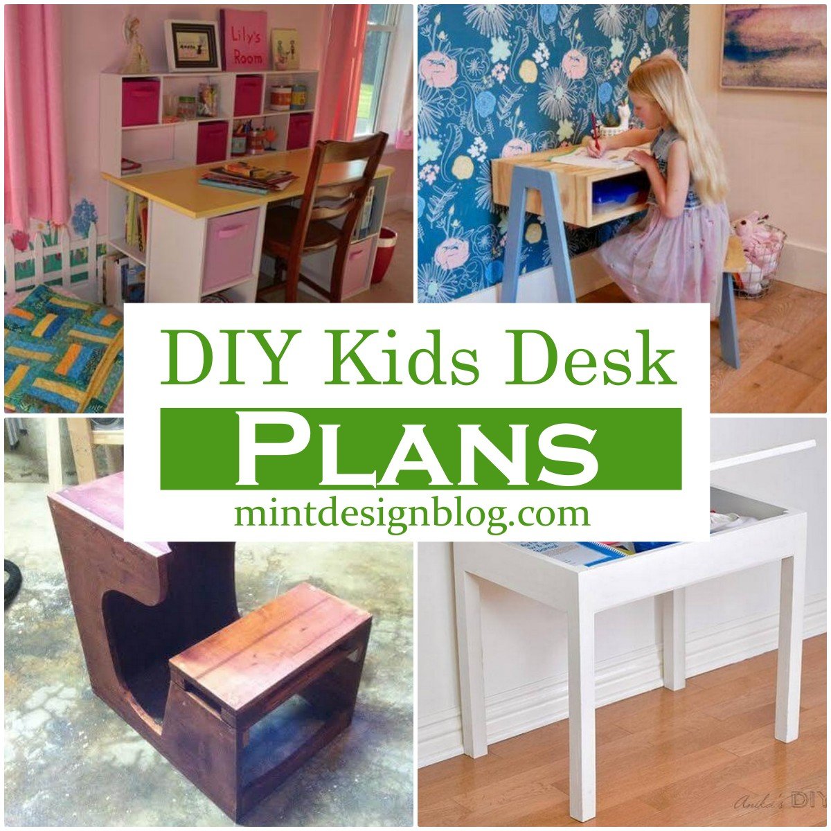 25 DIY Kids Desk Plans - Mint Design Blog