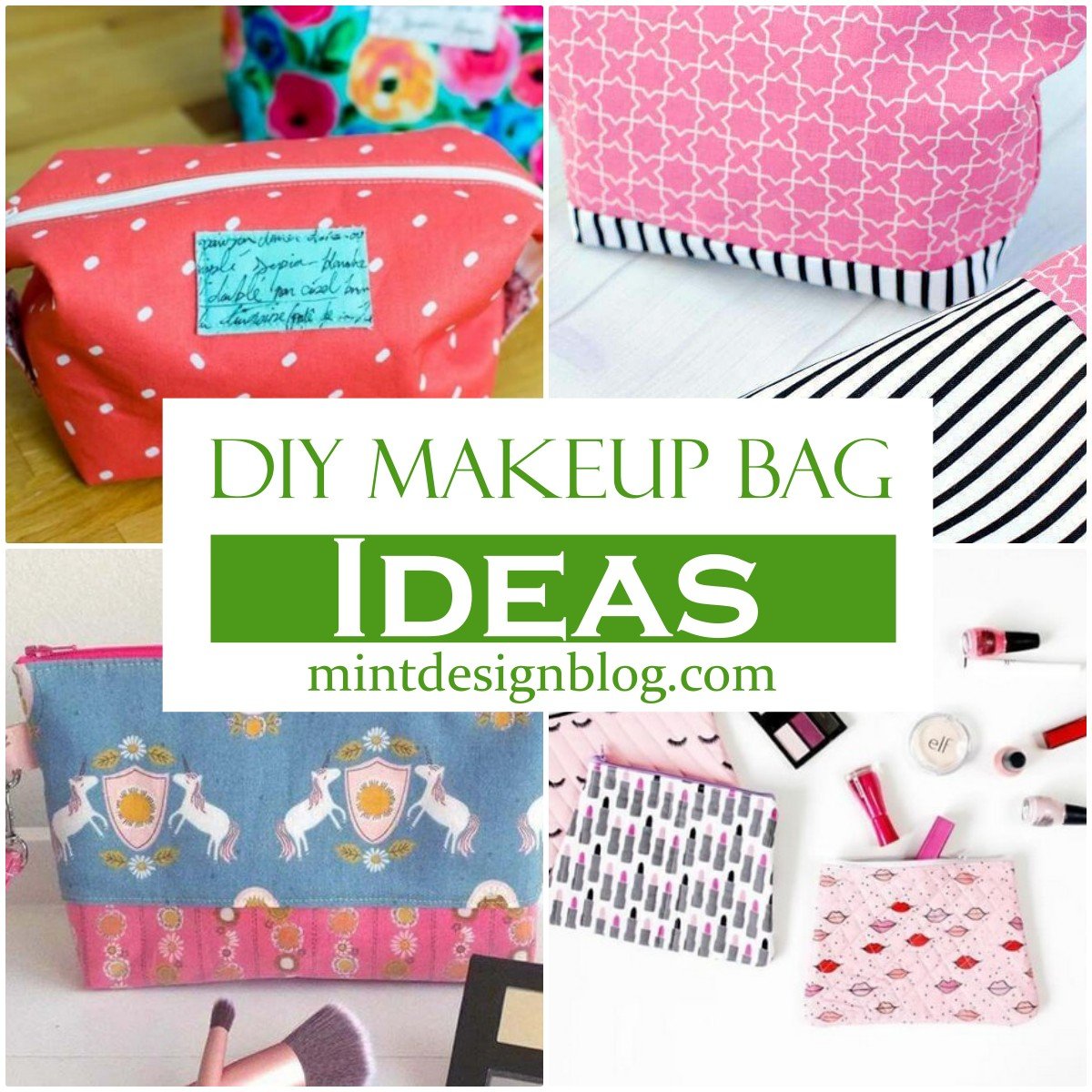 25 DIY Makeup Bag Ideas - Mint Design Blog