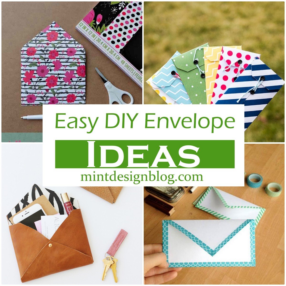 25 Easy DIY Envelope Ideas - Mint Design Blog