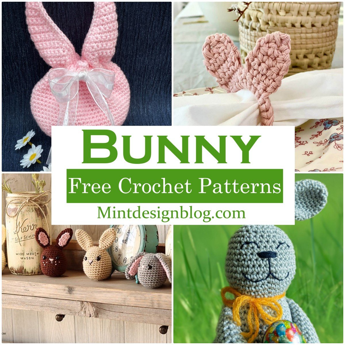 35 Free Crochet Bunny Patterns For Easter - Mint Design Blog