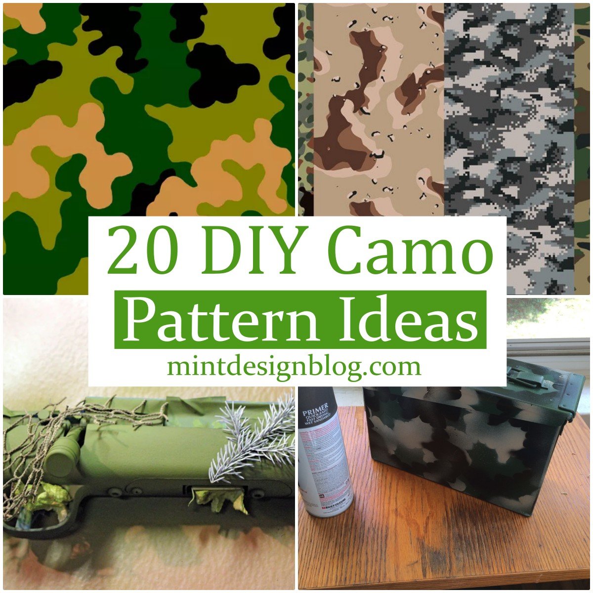 20 DIY Camo Pattern Ideas With Paint Mint Design Blog