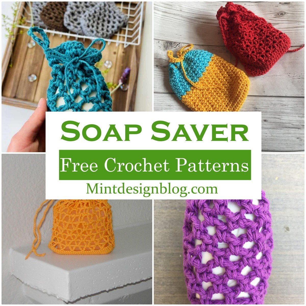 20 Crochet Soap Saver Patterns For Bathroom - Mint Design Blog