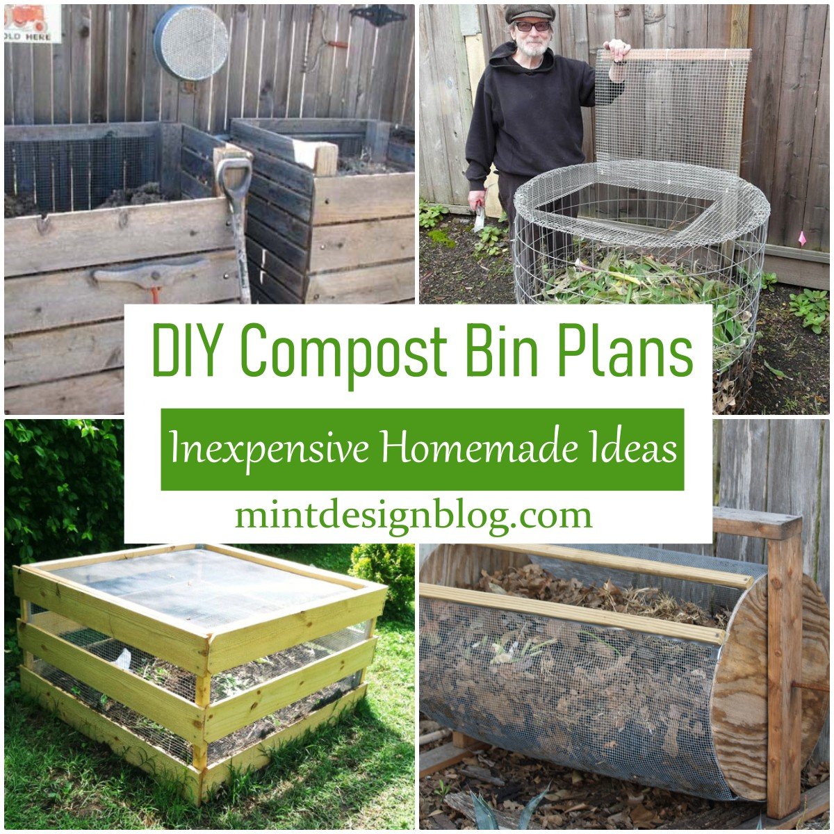 20 Inexpensive DIY Compost Bin Plans - Mint Design Blog