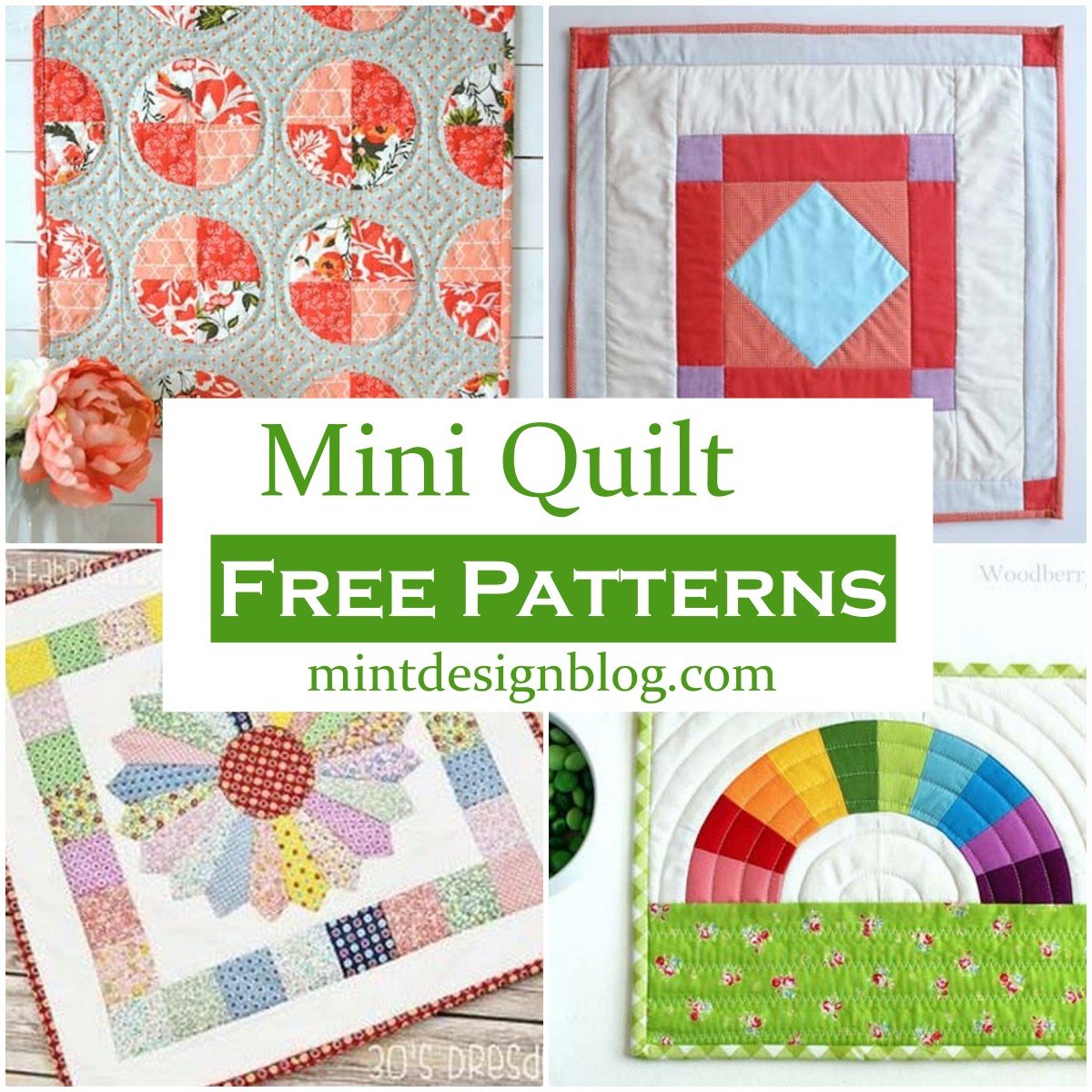 16 Free Modern Mini Quilt Patterns - Mint Design Blog
