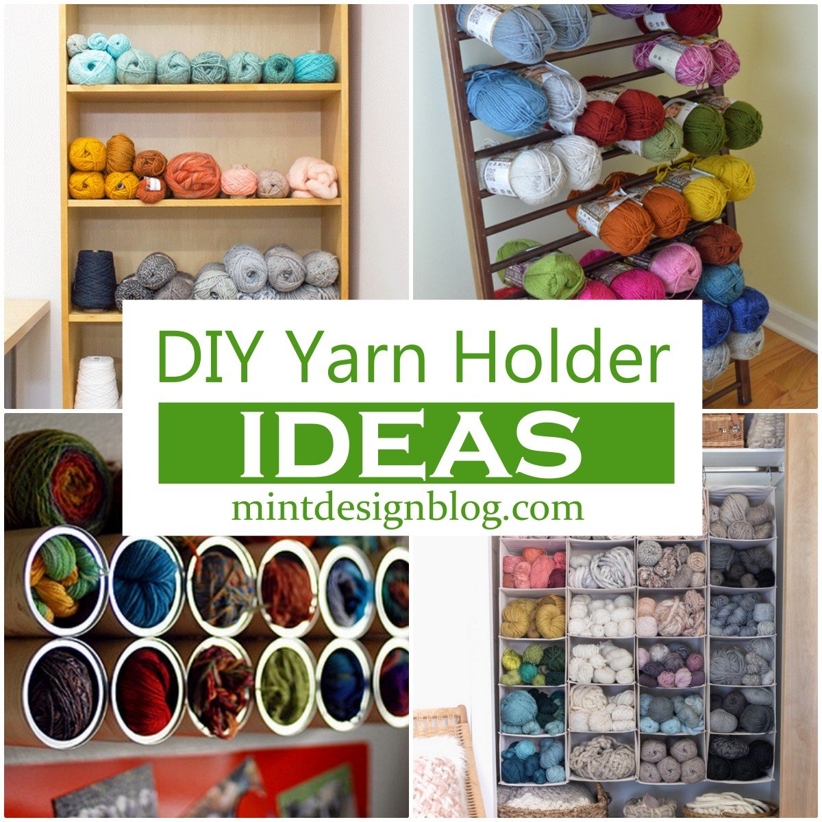 15 DIY Yarn Holder Ideas For Crocheters - Mint Design Blog